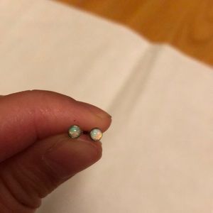 Opal earrings studs with titanium backing